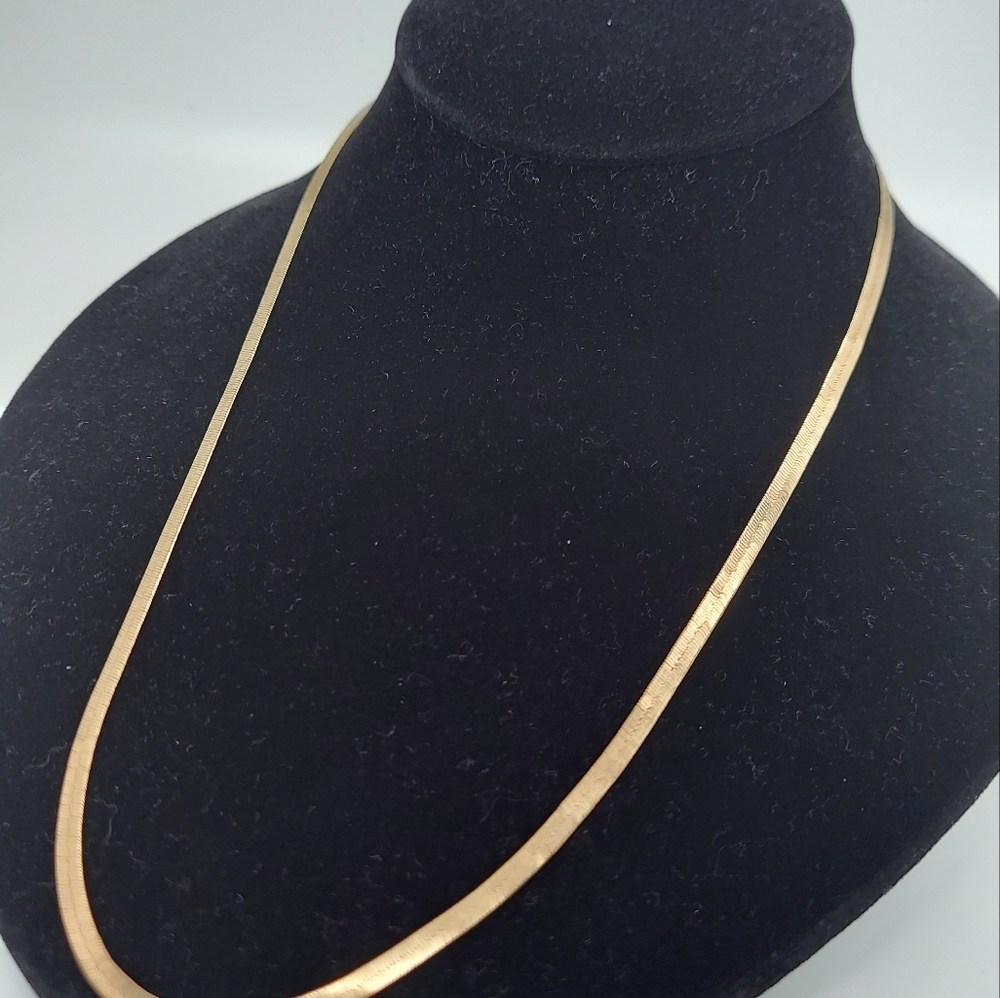 Vintage Worthington Herringbone Necklace 19", GC.